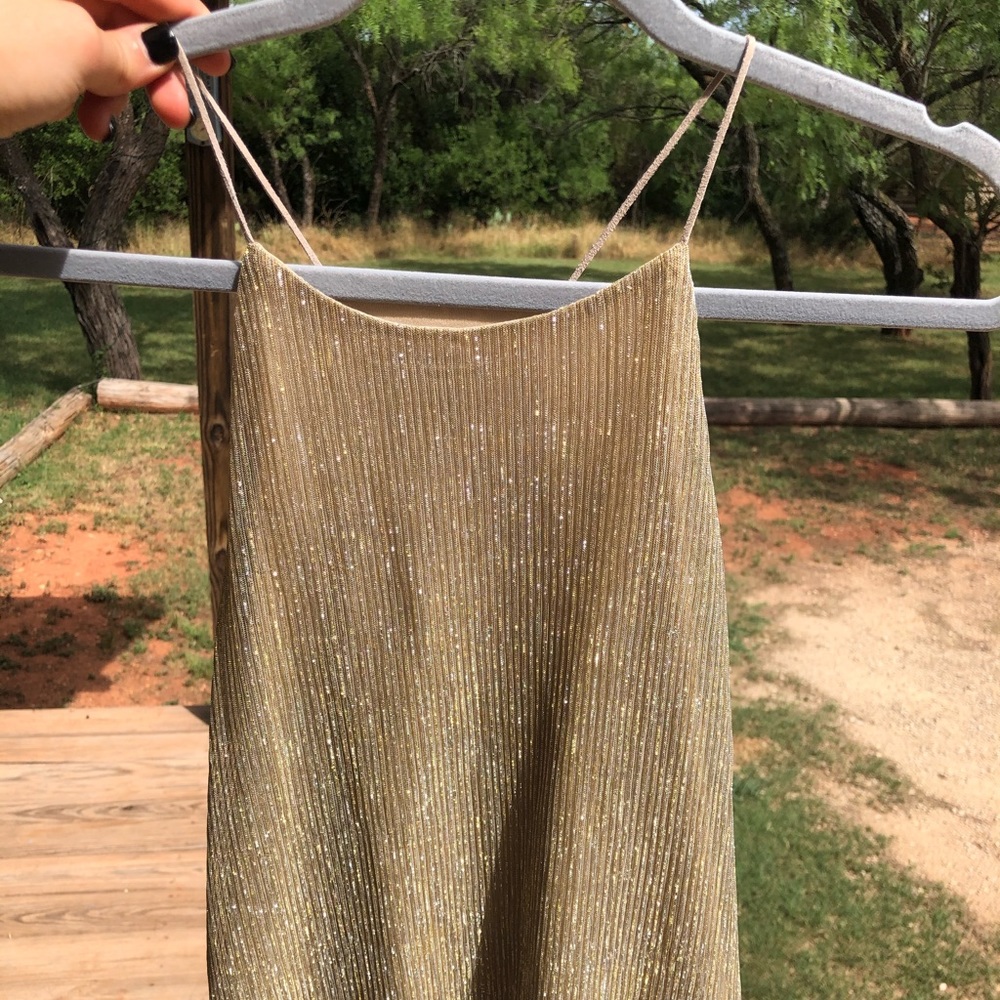 sparkly gold tank